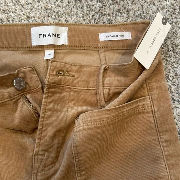 Frame Denim Tan Wide Leg Jeans
